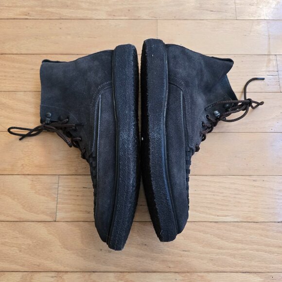 All Saints | Moth monochrome black charcoal suede boots | MENS 10 main image 4